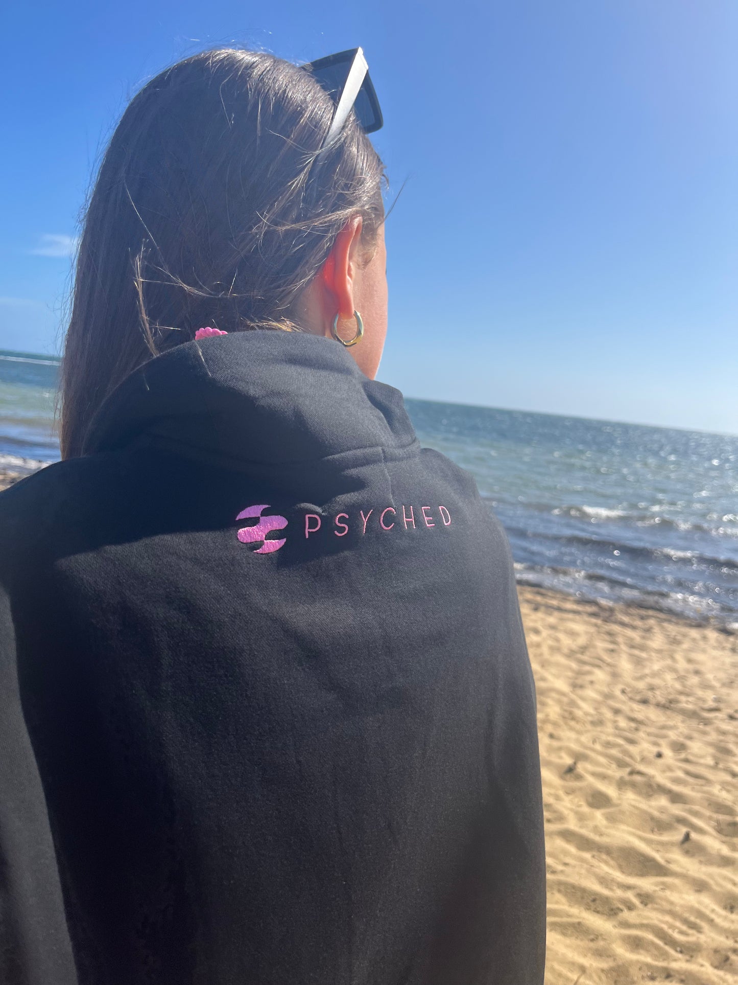 Psyched zip-up